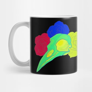 Neon Bird Skull Mug